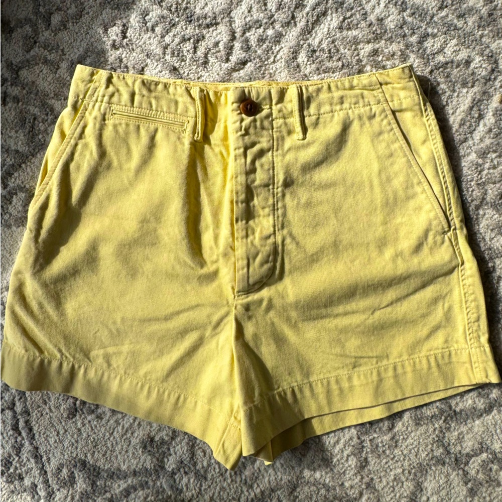 redone 90s trouser short washed buttercream